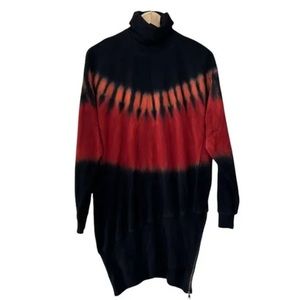 Young Fabulous & Broke Womens Black Red Turtleneck Sweater Dress M